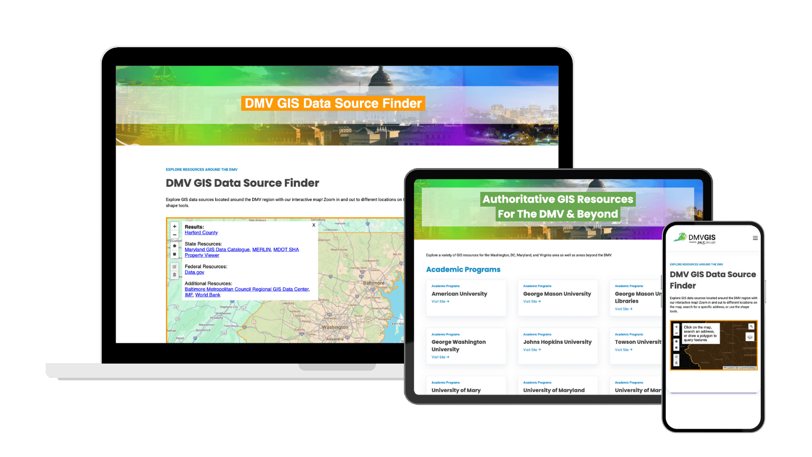 DMV GIS Resources mock-up