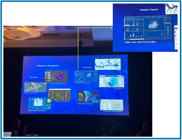 Example of NLT's work being shown at the plenary session