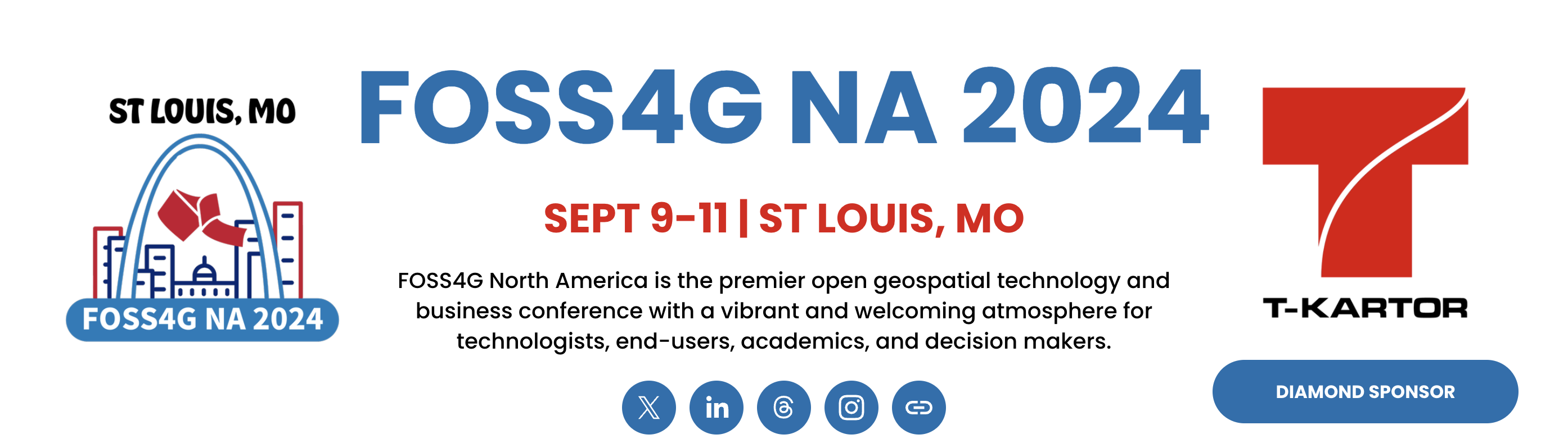 FOSS4G NA 2024 homepage banner