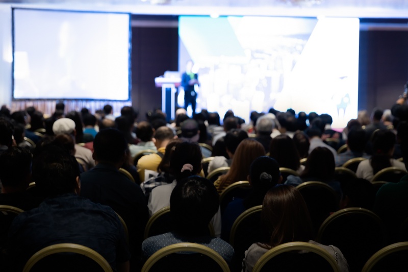Conference hall during a presentation