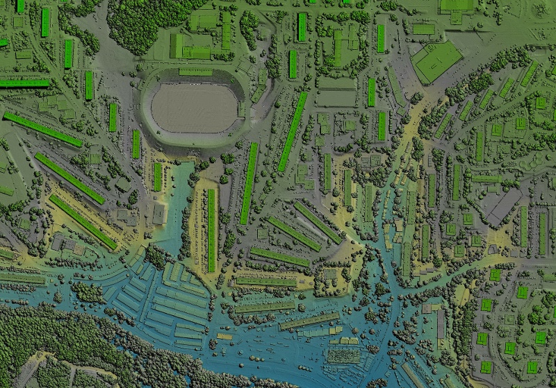 3D illustration after a LiDAR scan