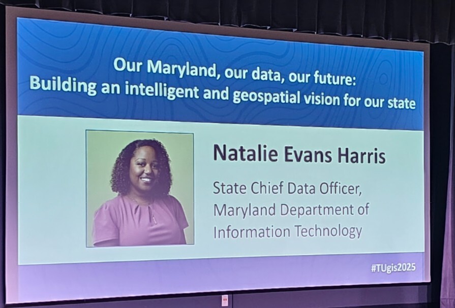 Maryland State Chief Data Officer delivering the TUgis 2025 keynote