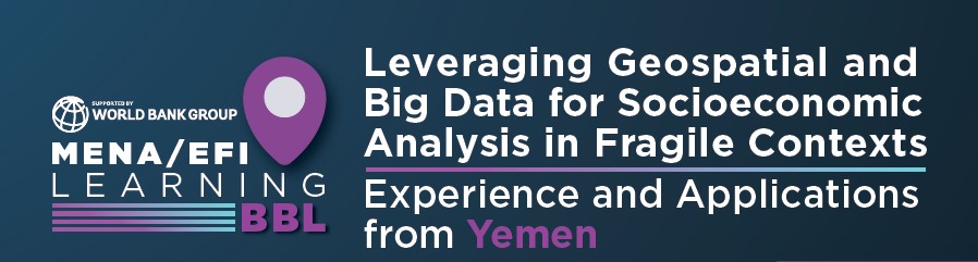 Webinar flyer: Geospatial and big data for economic analysis